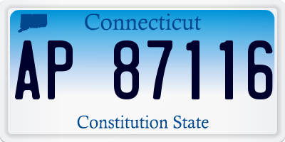 CT license plate AP87116