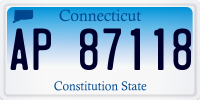 CT license plate AP87118
