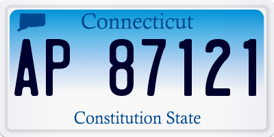 CT license plate AP87121