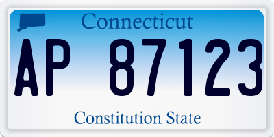 CT license plate AP87123