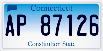 CT license plate AP87126