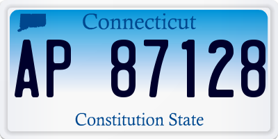 CT license plate AP87128