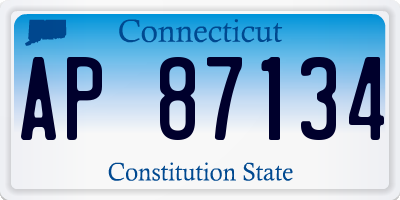 CT license plate AP87134