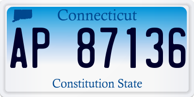 CT license plate AP87136