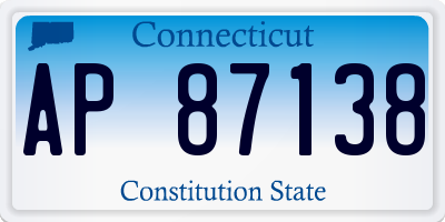 CT license plate AP87138