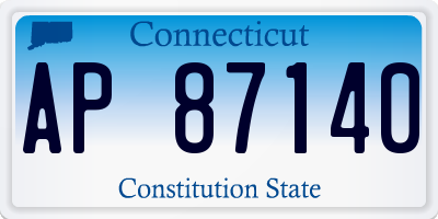 CT license plate AP87140