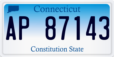 CT license plate AP87143