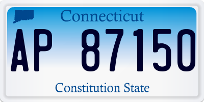 CT license plate AP87150