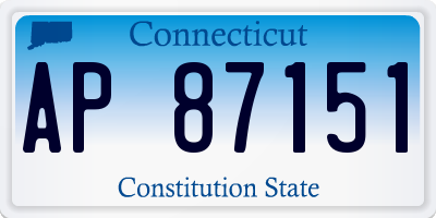CT license plate AP87151