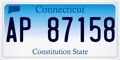 CT license plate AP87158