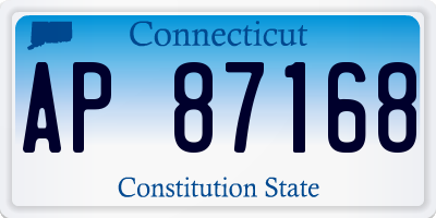 CT license plate AP87168