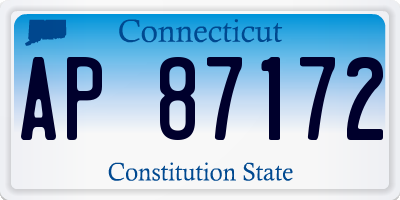 CT license plate AP87172