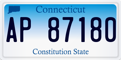 CT license plate AP87180