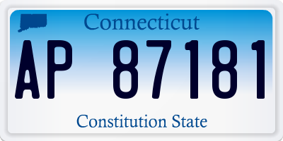 CT license plate AP87181