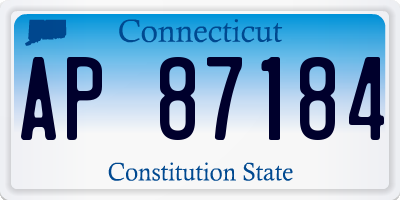 CT license plate AP87184
