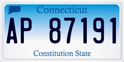 CT license plate AP87191