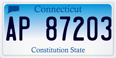 CT license plate AP87203