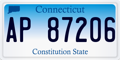 CT license plate AP87206