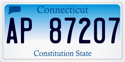 CT license plate AP87207