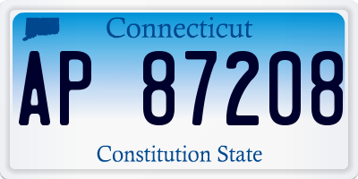 CT license plate AP87208