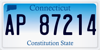 CT license plate AP87214