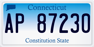 CT license plate AP87230