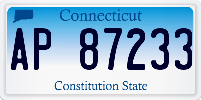 CT license plate AP87233