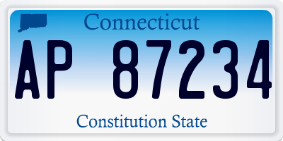 CT license plate AP87234