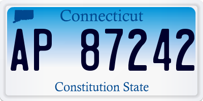 CT license plate AP87242