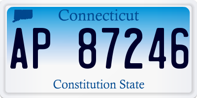 CT license plate AP87246