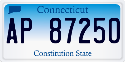 CT license plate AP87250