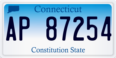 CT license plate AP87254