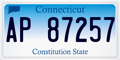 CT license plate AP87257