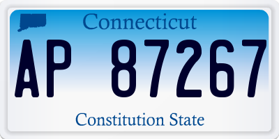 CT license plate AP87267