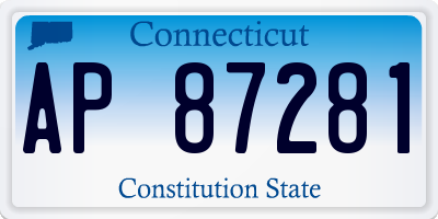 CT license plate AP87281