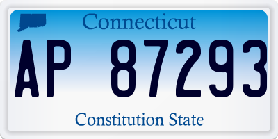 CT license plate AP87293