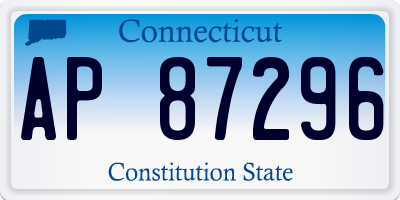 CT license plate AP87296