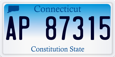 CT license plate AP87315