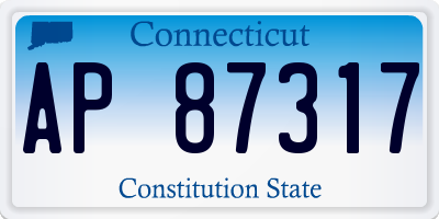 CT license plate AP87317