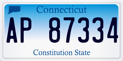 CT license plate AP87334