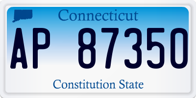 CT license plate AP87350