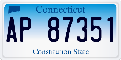 CT license plate AP87351