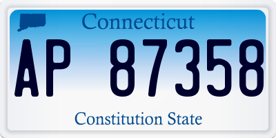 CT license plate AP87358