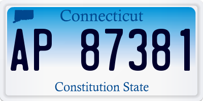 CT license plate AP87381