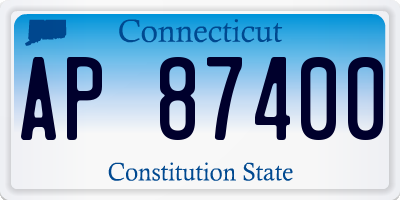 CT license plate AP87400