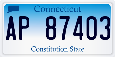 CT license plate AP87403