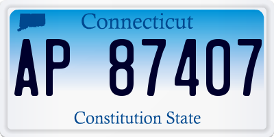 CT license plate AP87407