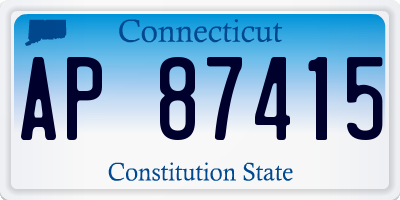 CT license plate AP87415