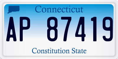 CT license plate AP87419