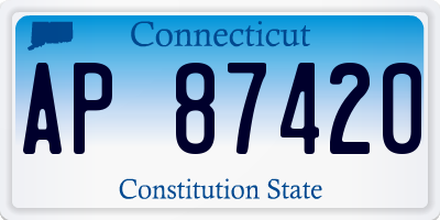 CT license plate AP87420